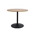 tavolo da pranzo design bianco e nero rotondo d90 cm calista