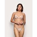 perizoma fianco regolabile in raso e pizzo chantilly / nudo / m/l nudo