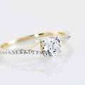anello solitario claire oro giallo cubic zirconia collezione claire misura 53 oro giallo
