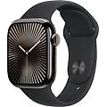 watch series 10 42mm cellular titanium slate con sport band s/m black eu