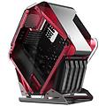 - case gaming ctesports galaxy rosso esagonale alluminio vetro acciaio