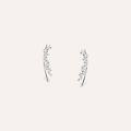orecchini lobo silver elegance argento rodiato cubic zirconia collezione silver elegance bianco
