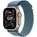 watch ultra 3 gps + cellular 49 mm cassa in titanio naturale alpine loop azzurro grande