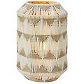 lampada da tavolo ano altezza 35 cm tessuto beige/marrone