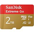 2tb extreme go scheda microsdxc + adattatore sd (per smartphones e tablet android action cam drones