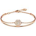 bracciale rigido meteora bianco placcato color oro rosa os