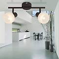faretto decorativo senza fonte luminosa gabon in ferro rosso granata e14 40w 2 luci