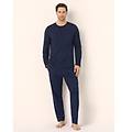 pigiama lungo uomo in jersey di cotone daily pajamas / blu notte / s blu notte