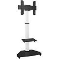 supporto a pavimento con mensola trolley tv lcd-led-plasma 37-70'' bianco