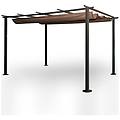- gazebo pergola 3x3 mt da giardino con struttura resistente in acciaio e telo scorrevole in