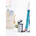 cestino da bagno a pedale new icon grigio inox 12 l in inox
