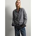 - cardigan in puro cashmere grigio regular fit donna grigio melange taglia s