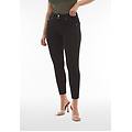 pantaloni n. o. w. superskinny vita media in jersey eco jeans nero-cuciture in tono donna xxs