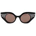 occhiali da sole cat eye strass