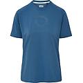 t-shirt blu da donna in materiale sintetico da ciclismo e bici