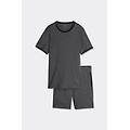 pigiama corto in cotone superior uomo grigio scuro taglia m