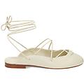 ballerine slingback panna lace-up