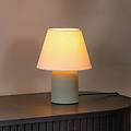 lampada da tavolo macia verde/beige altezza 27 cm ceramica/tessuto
