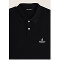 polo uomo in piquet di cotone 100% con logo nero uomo medium