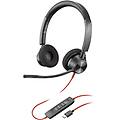 blackwire 3320 auriculares estéreo usb-c negros + adaptador de usb-c a usb-a