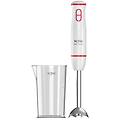 frullatore ad immersione mixo 1000w rosso bianco doppia velocit&agrave; turbo vasetto