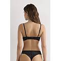 reggiseno triangolo tiziana in pizzo donna nero taglia 1b