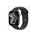 watch series 11 gps + cellular cassa 46 mm in alluminio jet black con cinturino sport nero m/l