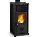 stufa a legna tea 5. 0 acciaio nero e bianco 7 kw