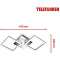 plafoniera led a sensore frame cromo/alu 47x23cm