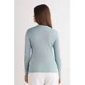 cardigan a costine in cotone lam&egrave; donna verde taglia l