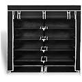 - scarpiera in tessuto richiudibile 115 x 28 x 110 cm nera