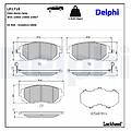 delphi set di pastiglie freno lp1718 anteriore