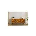 credenza in legno di legno riciclato 180x40x81 laccato naturale avignon #135