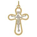 ciondolo croce uomo oro bianco giallo gl101707