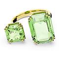 anello aperto millenia taglio ottagonale verde placcato color oro 60