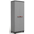 armadio in resina da esterno basic tuttopiani 68x39x173 cm colore grigio doppia anta con tre piani