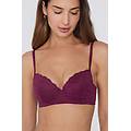 reggiseno balconcino leggermente imbottito in pizzo riciclato wien donna rosso tamaño 2c