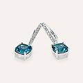 orecchini pendenti silver rainbow argento rodiato cubic zirconia collezione silver rainbow bianco