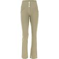 pantaloni push up wr. up in cotone vita media fondo cropped olive donna small
