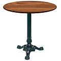 tavolo bistrot rotondo 70x70x75x70 cm (lxlxhx&oslash;) quercia wenge struttura nero rotonda