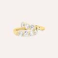 orecchini a cerchio claire oro giallo cubic zirconia collezione claire oro giallo