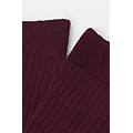 calzini a costine con cashmere donna bordeaux 36-38