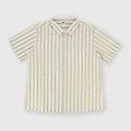 camicia in cotone a maniche corte da bambino beige taglia 6