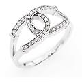 anello zirconi gioiello donna ferro di cavallo rhs3-10