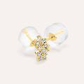 orecchini lobo bon ton oro giallo cubic zirconia collezione bon ton oro giallo