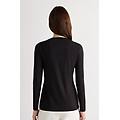 maglia manica lunga in fresh bamboo donna nero taglia l