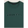 t-shirt regular con spalle raglan e doppia stampa lucida bistro green uomo medium