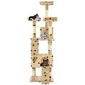 - albero per gatti tiragraffi sisal 170 cm zampe stampate beige