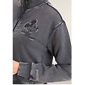 felpa bomber cropped da donna con zip e dettagli disney nero donna medium