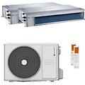 condizionatore canalizzabile duct 2 dual split 9000+9000 btu inverter a++ unità esterna 4. 1